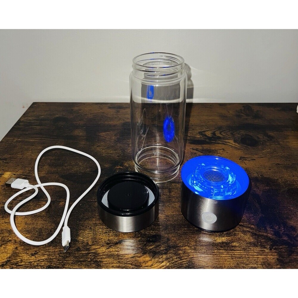 Hydrogen Water- 450ML Rich Alkaline Portable Glass Bottle-Generator Ionizer Max